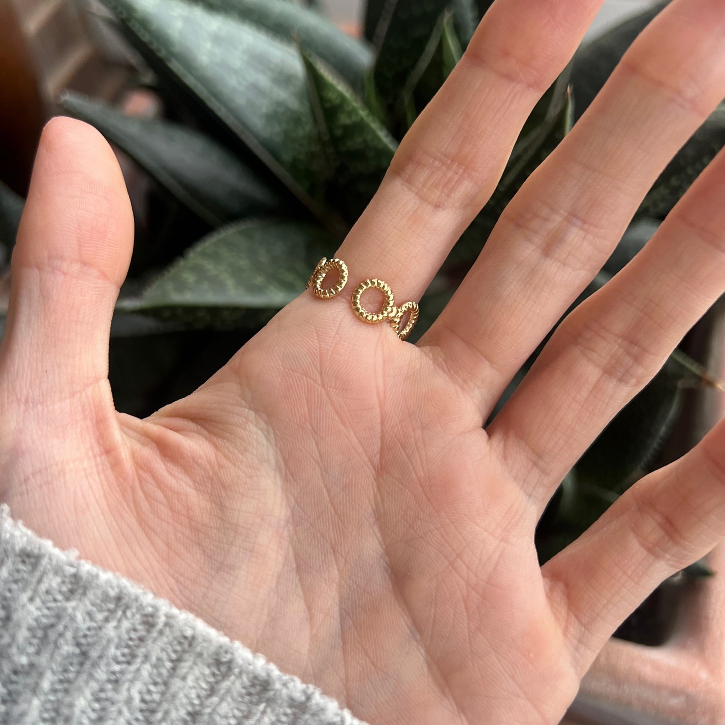 Anillo AROS TRENZADOS DORADO