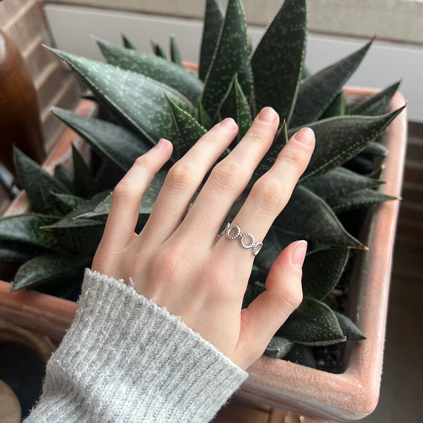 Anillo AROS TRENZADOS PLATEADO