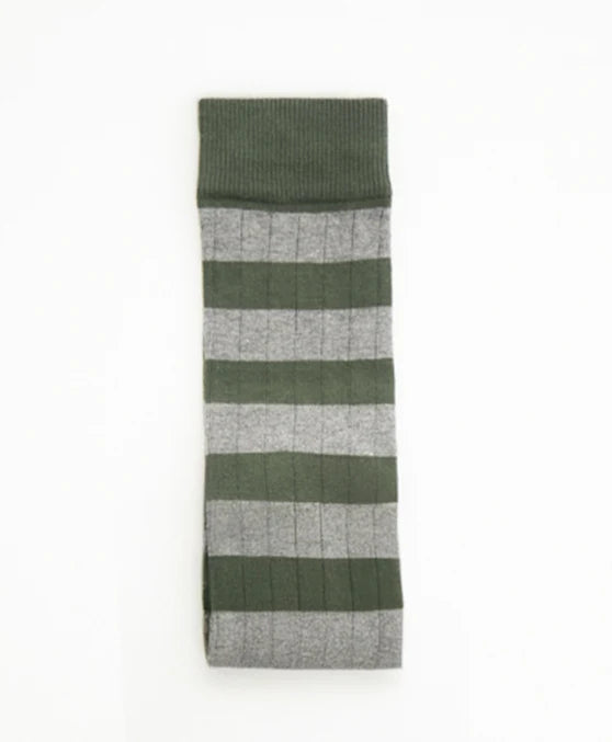 Calcetines largos RAYAS VERDES Y GRISES