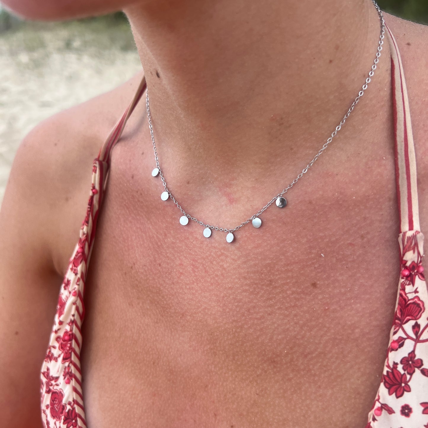 Collar LUNARES PLATEADO