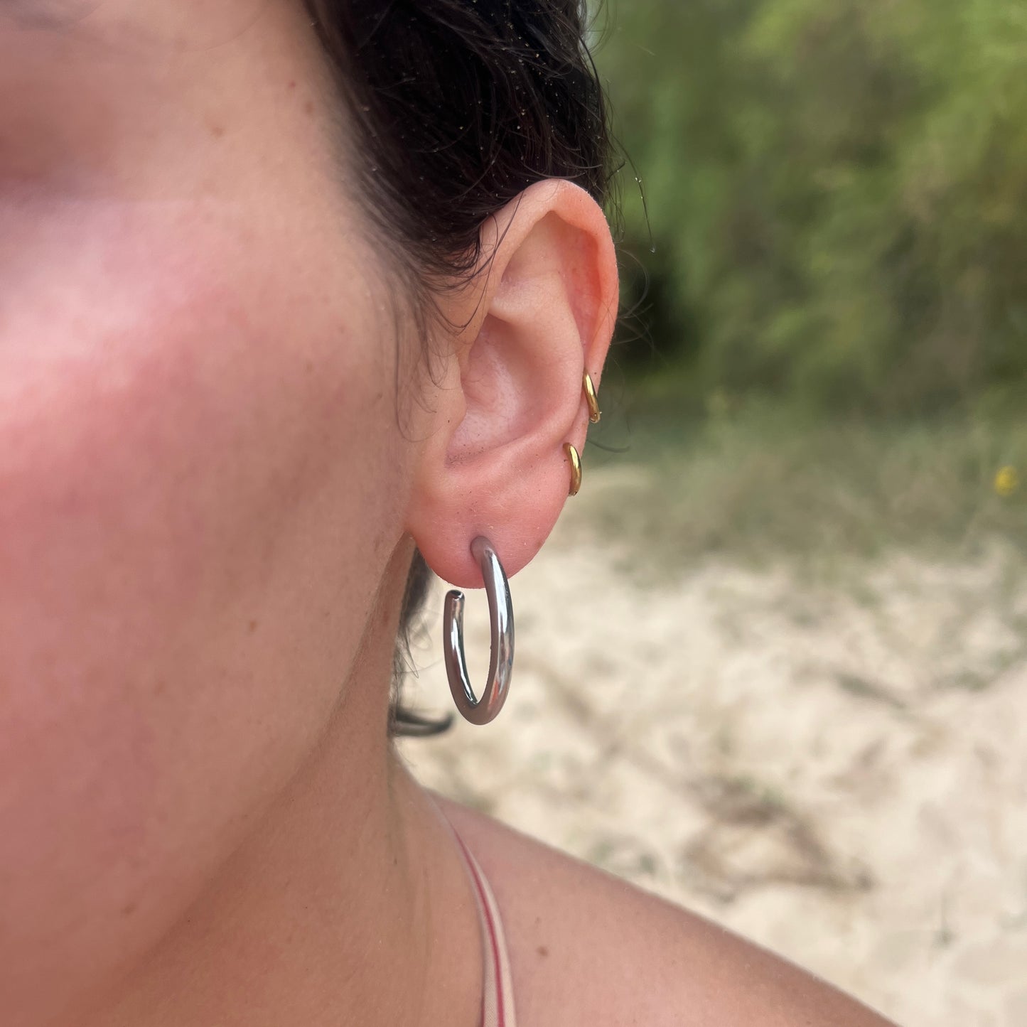 Pendientes HOOP PLATEADO