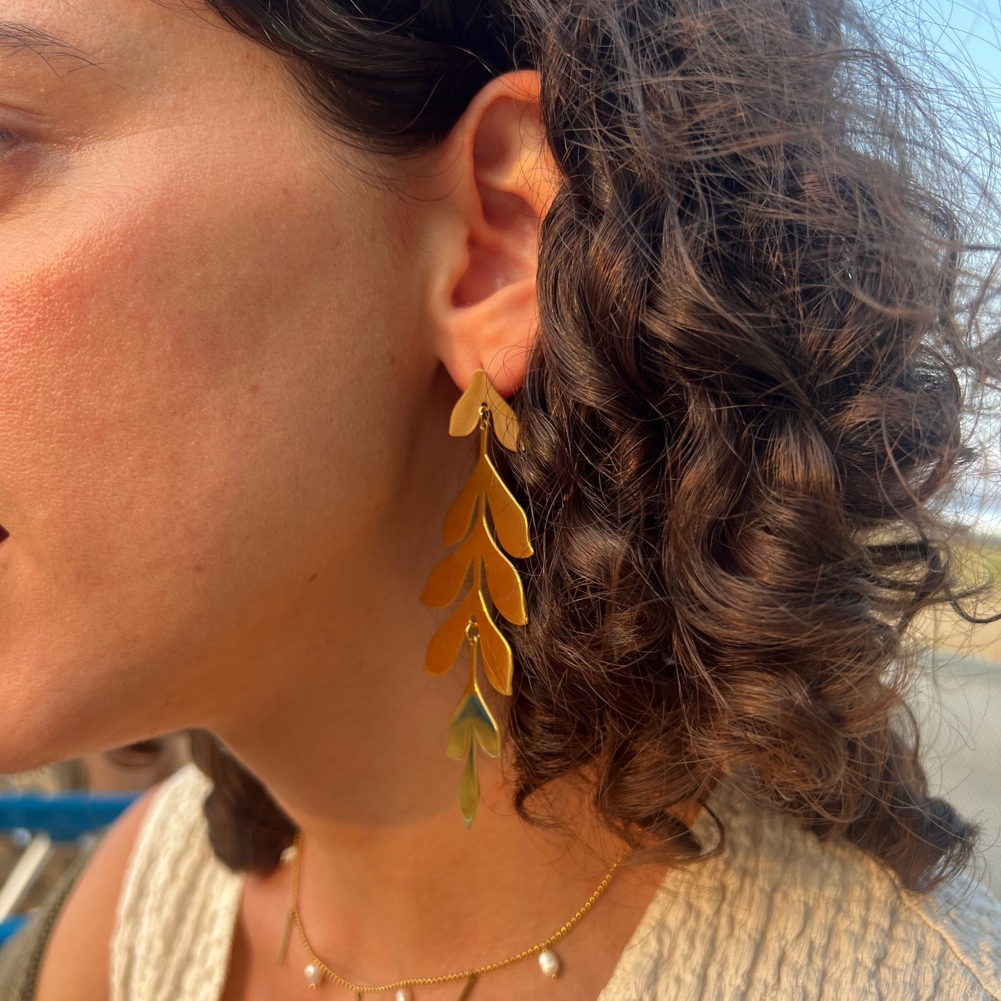 Pendientes LEAVES DORADO