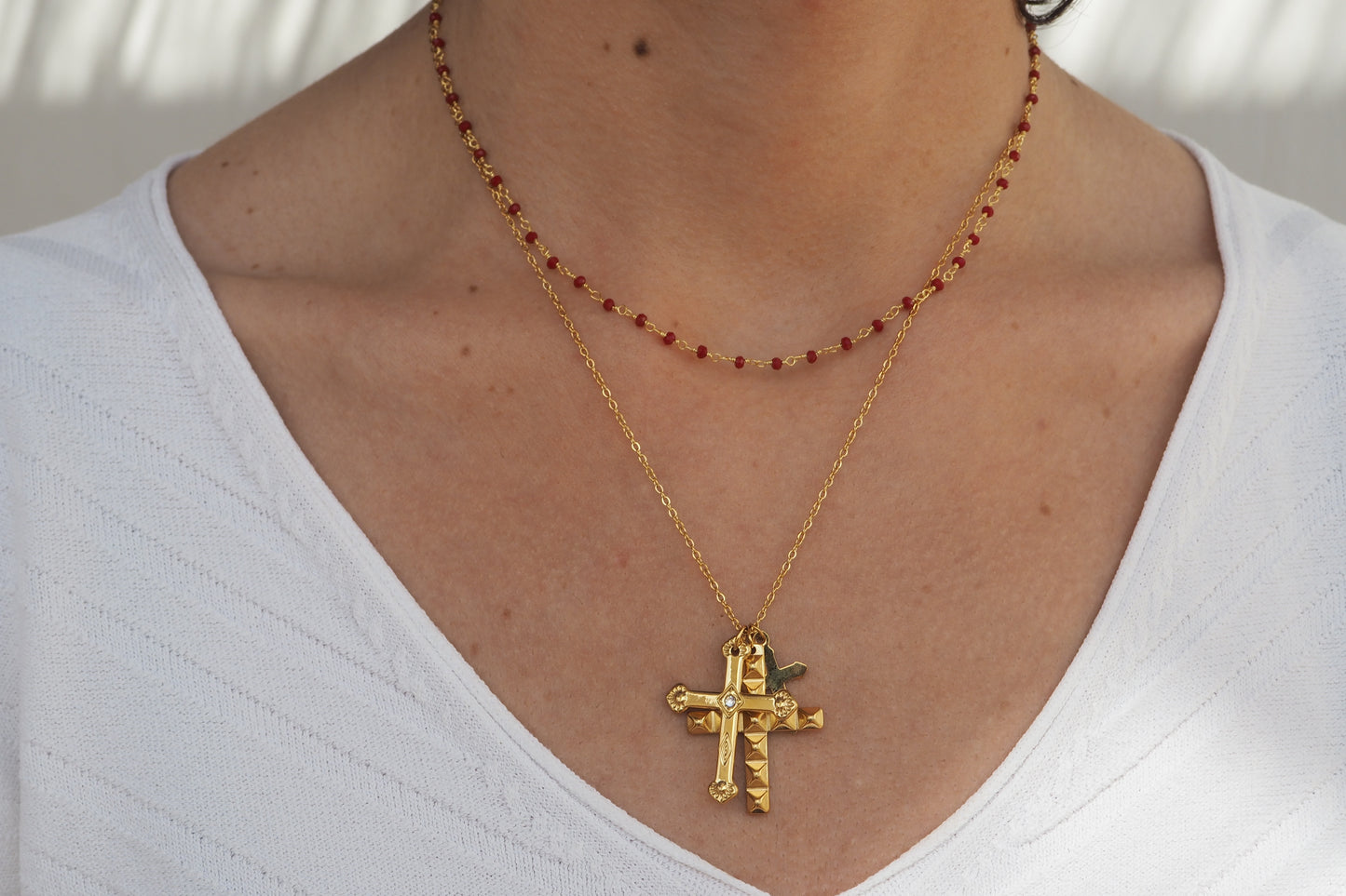 Collar CRUCES DORADO