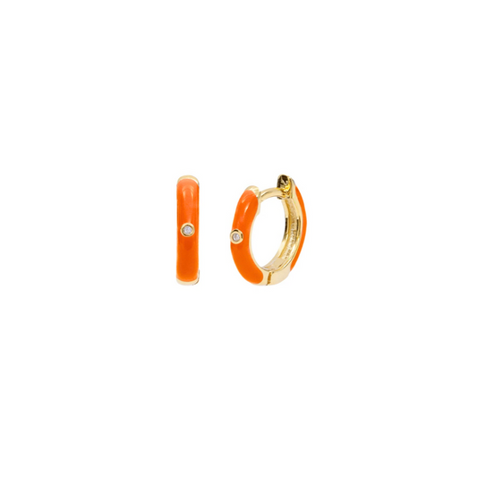 SUNNY CORAL GOLD HOOP Earring