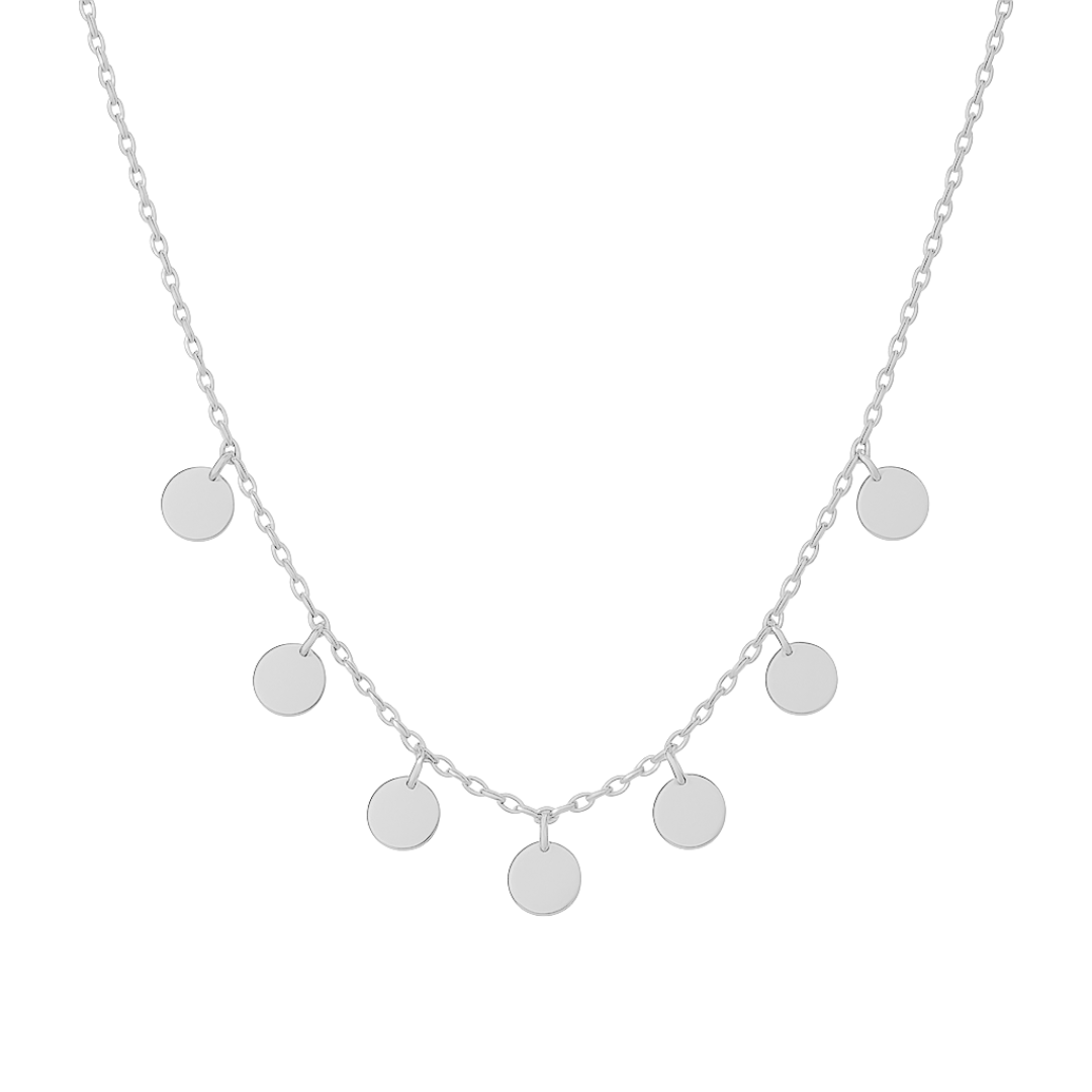 Collar LUNARES PLATEADO