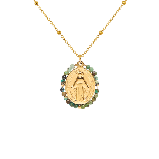 Collar VIRGEN TURQUESA