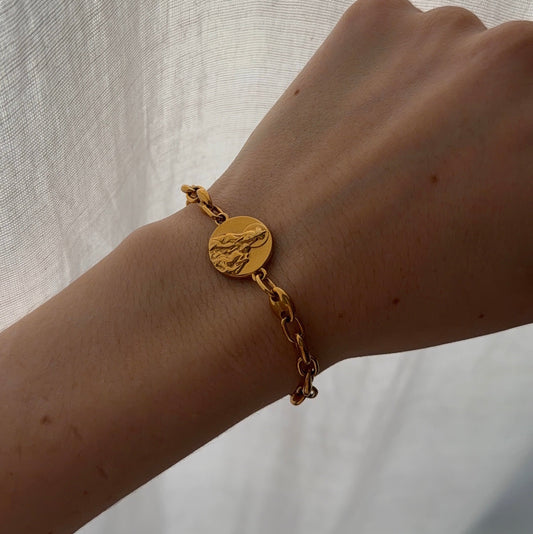 Pulsera Escapulario VIRGEN DEL CARMEN DORADO