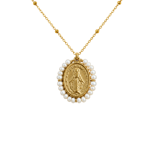 Collar VIRGEN PERLAS NATURALES