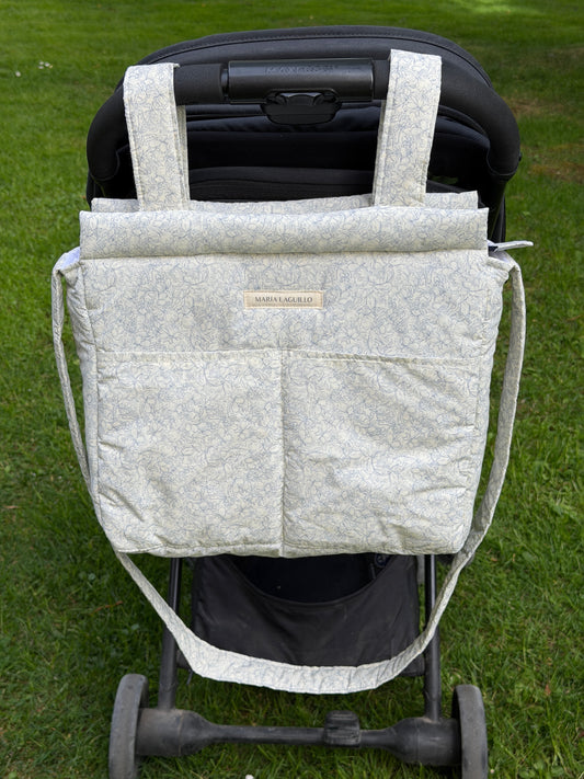 Bolso de carrito GRANDE FLORES AZULES