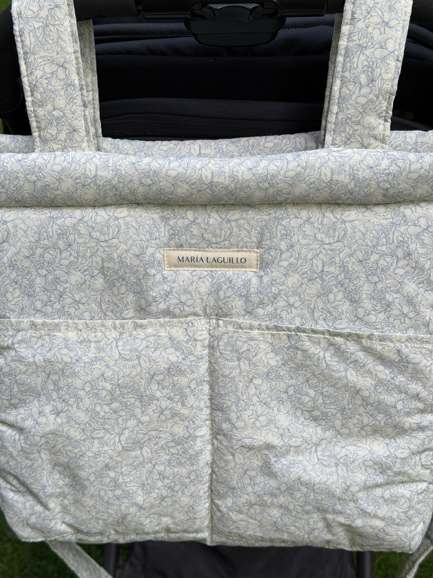 Bolso de carrito GRANDE FLORES AZULES