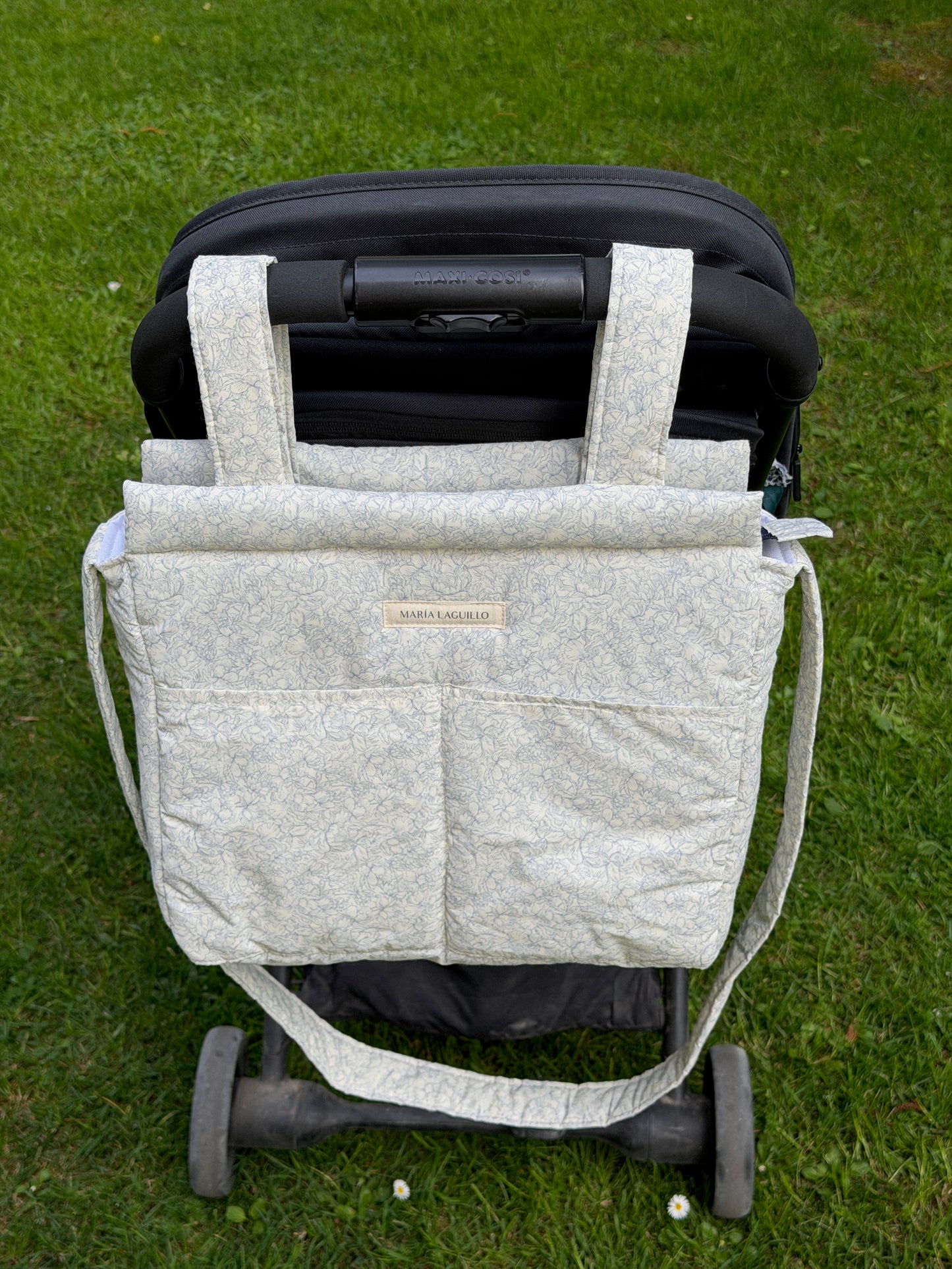 Bolso de carrito GRANDE FLORES AZULES