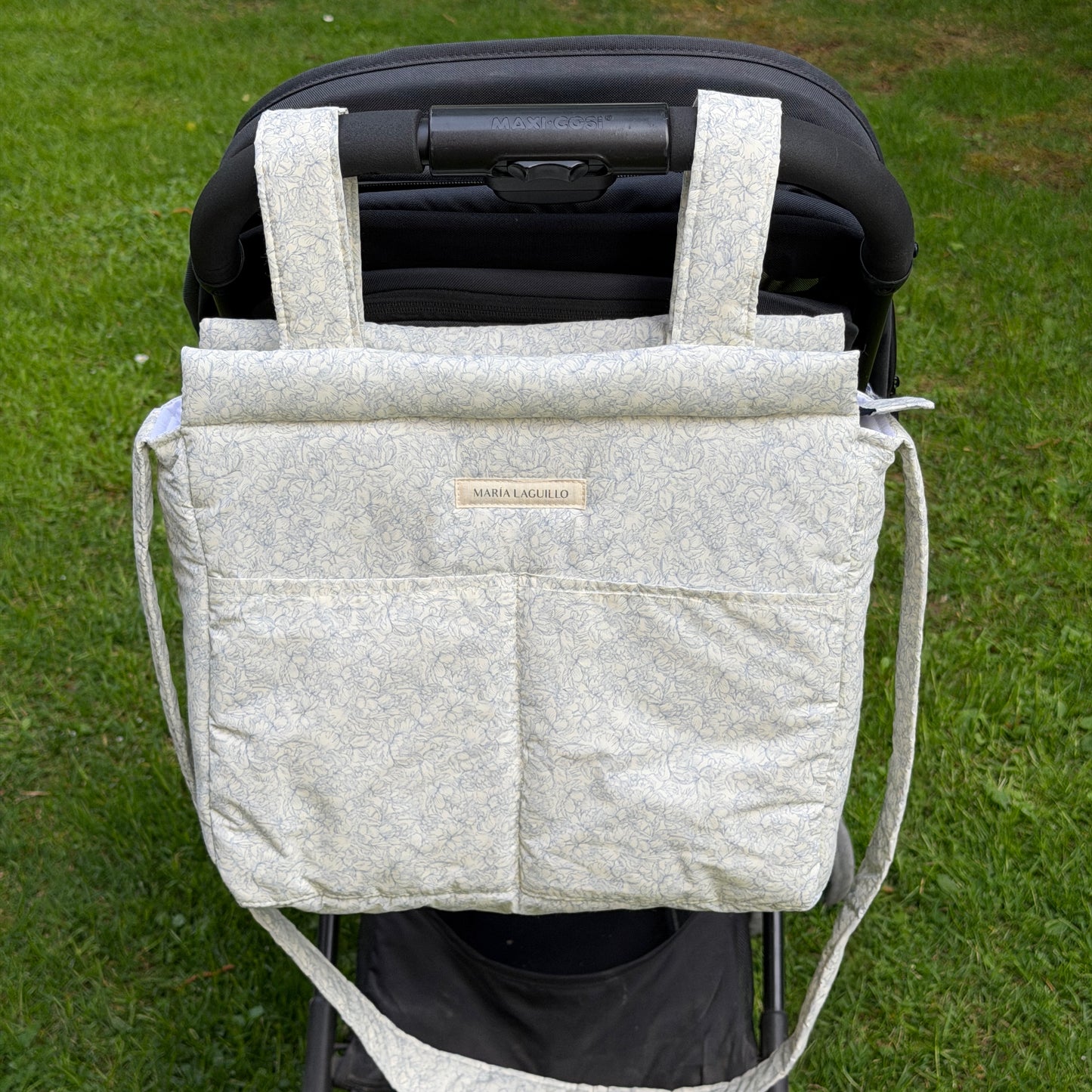 Bolso de carrito GRANDE FLORES AZULES