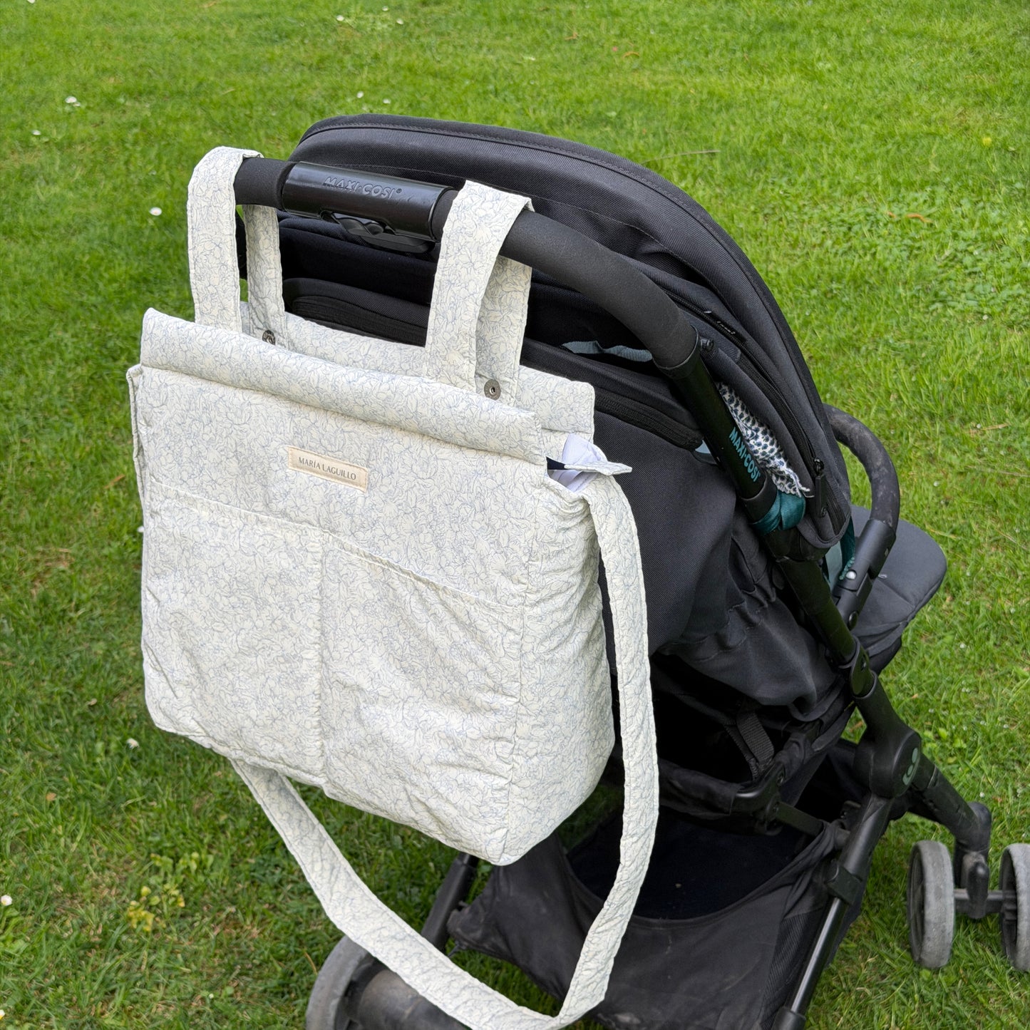 Bolso de carrito GRANDE FLORES AZULES