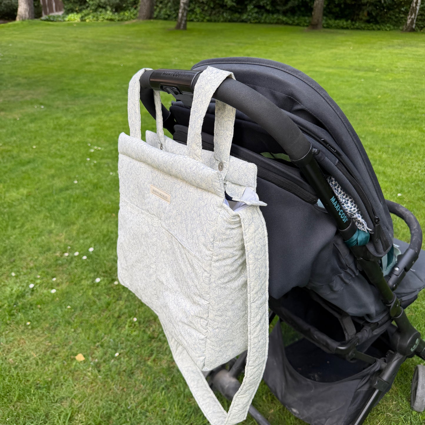 Bolso de carrito GRANDE FLORES AZULES