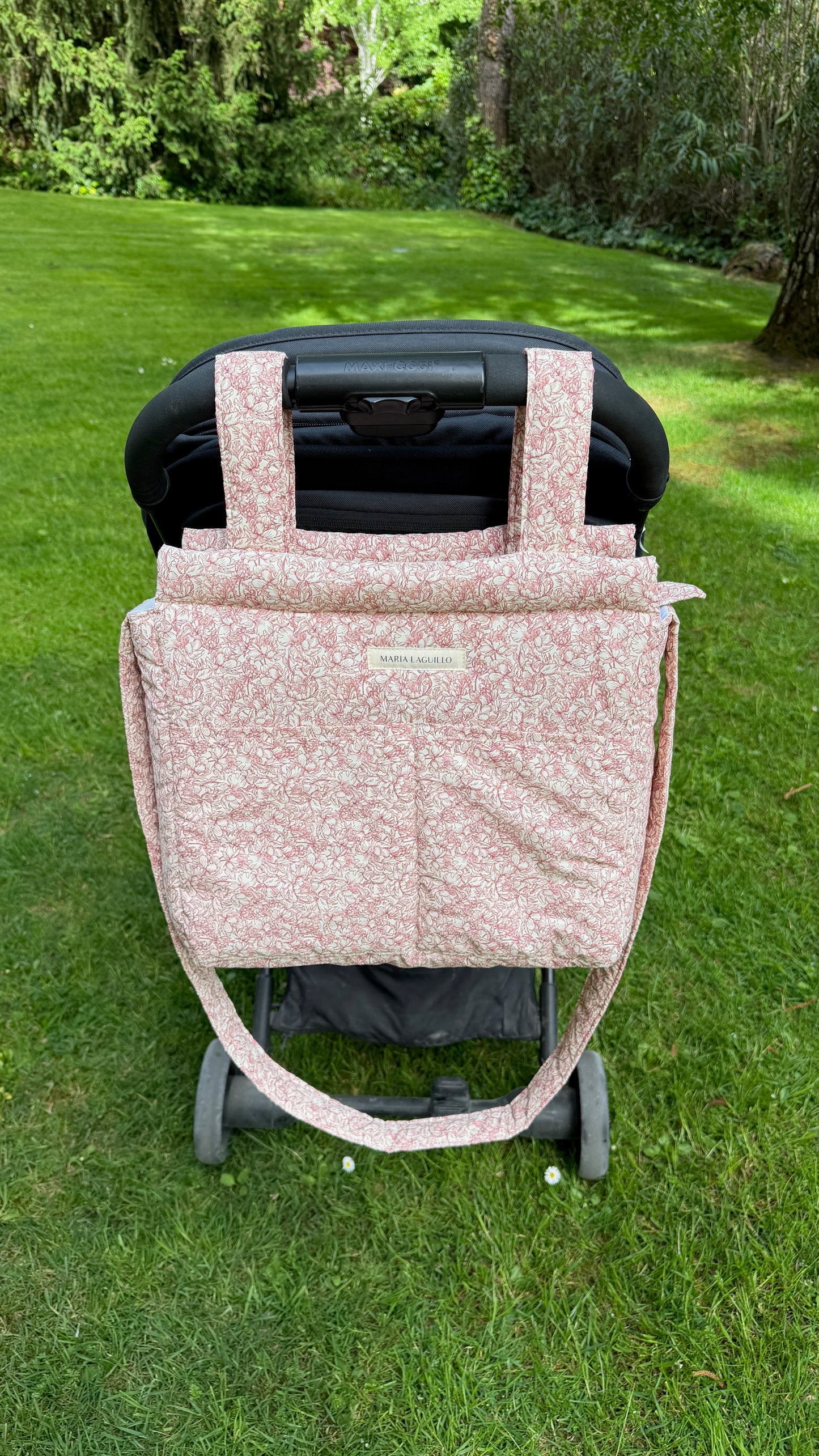 Bolso de carrito GRANDE FLORES ROJAS