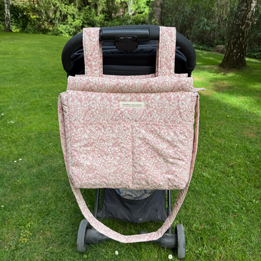 Bolso de carrito GRANDE FLORES ROJAS