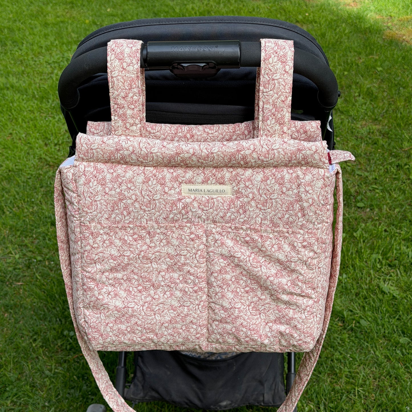 Bolso de carrito GRANDE FLORES ROJAS