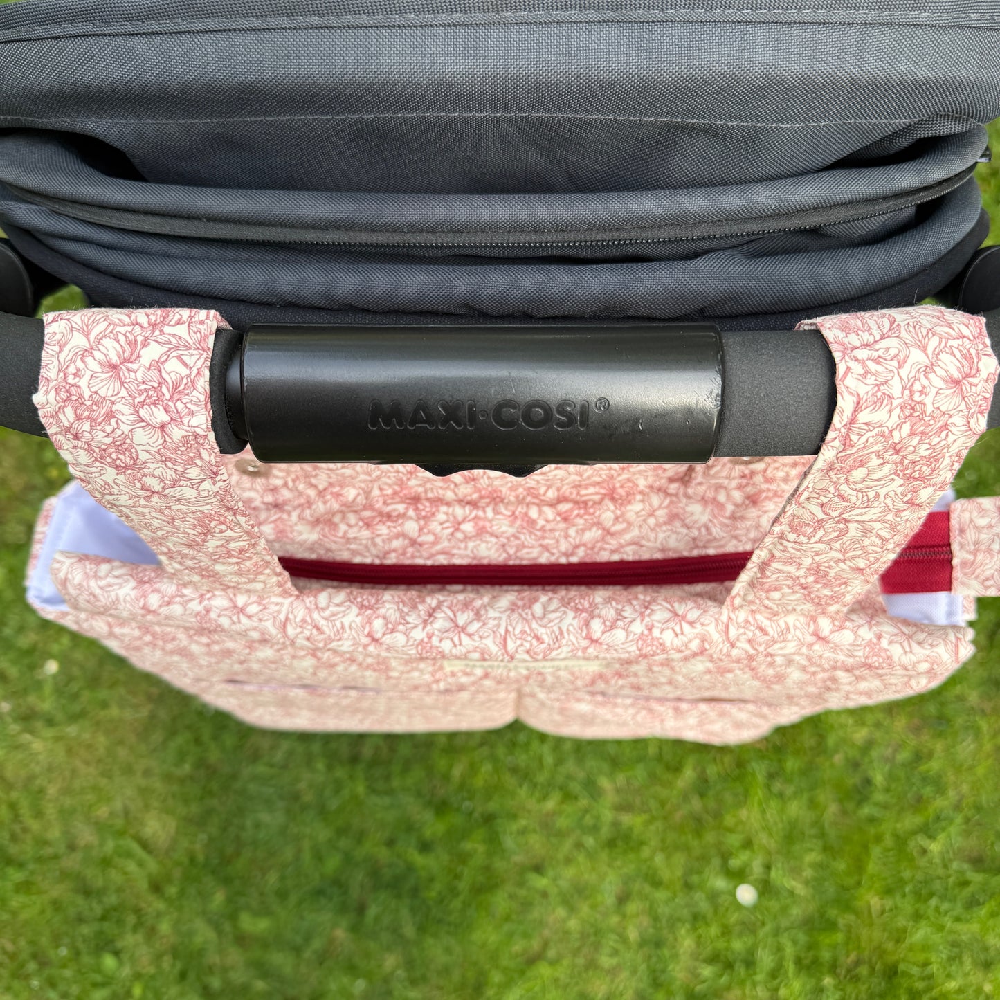 Bolso de carrito GRANDE FLORES ROJAS