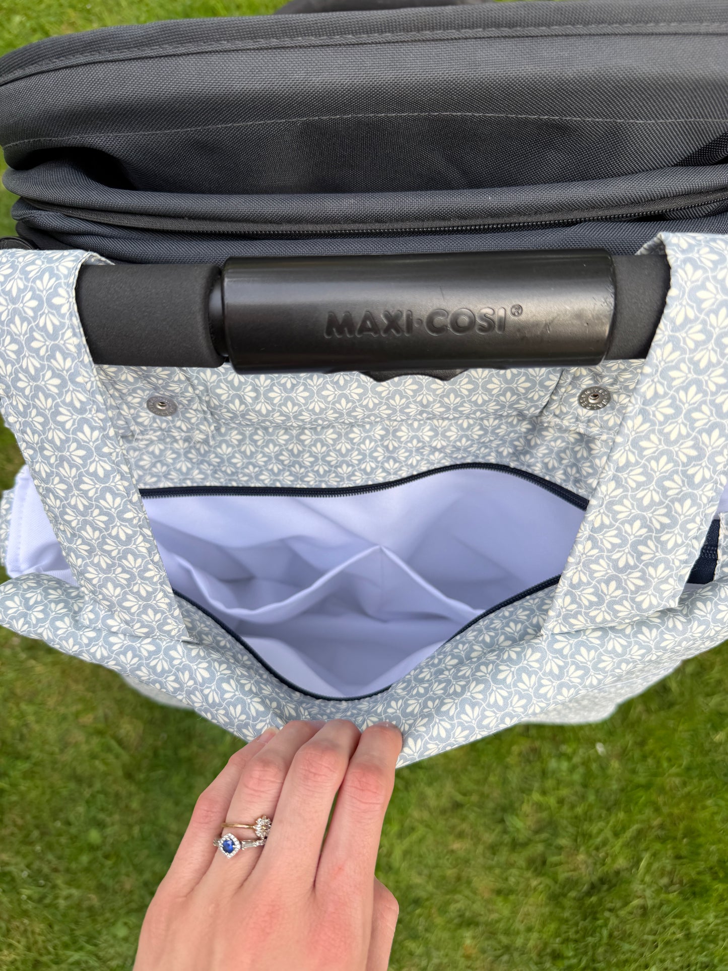 Bolso de carrito GRANDE MOSAICO AZUL