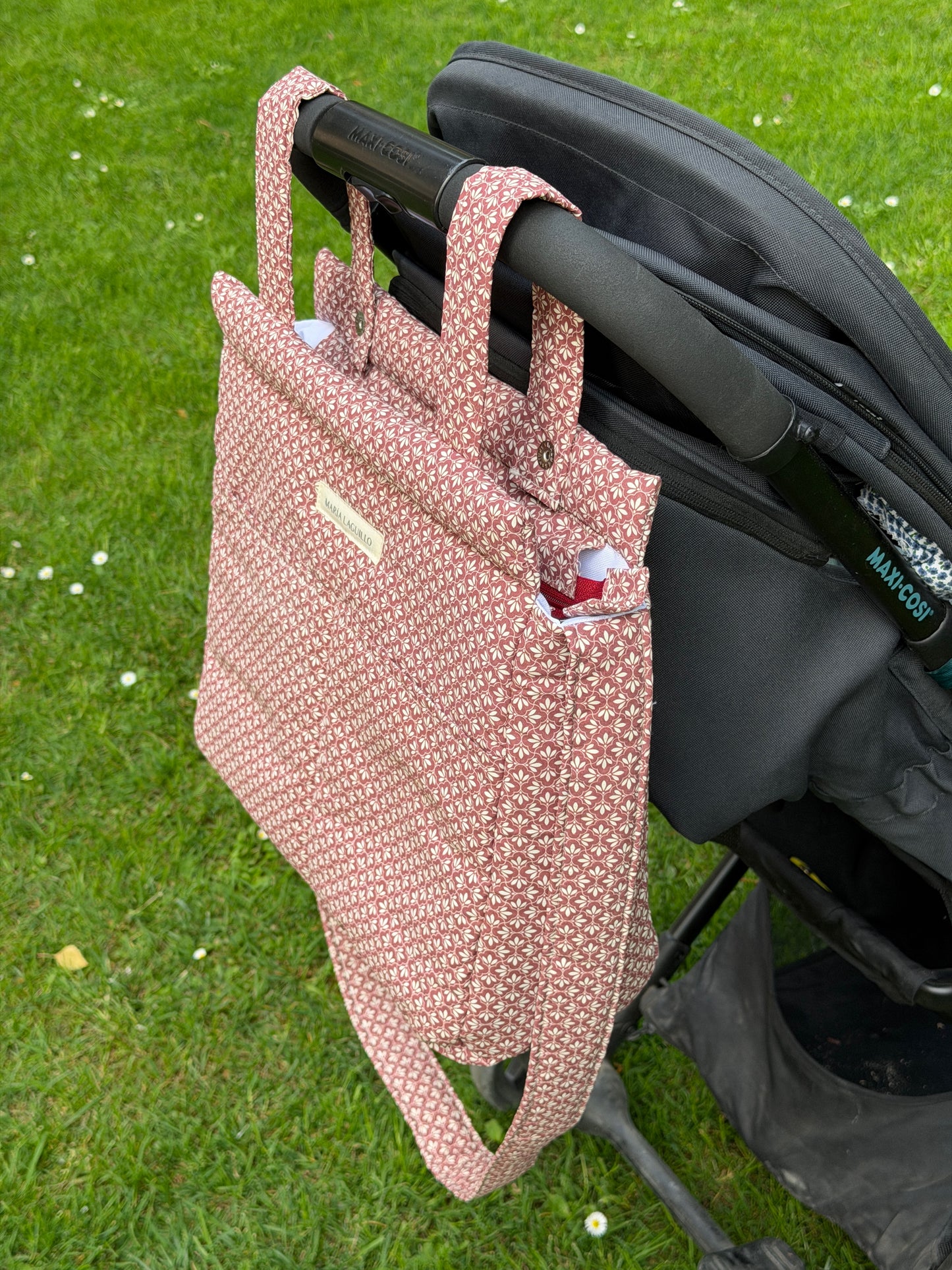 Bolso de carrito GRANDE MOSAICO ROJO