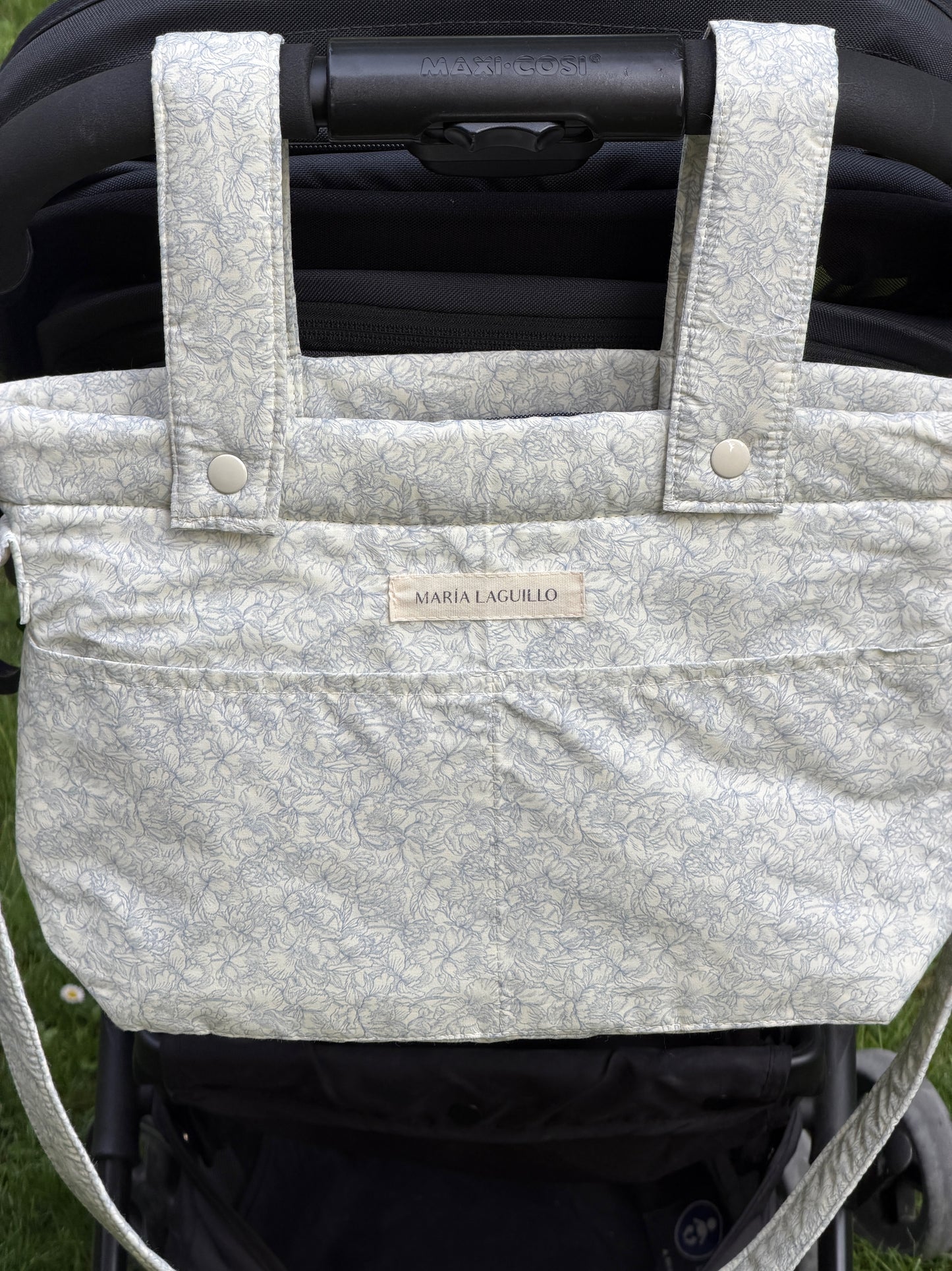 Bolso de carrito PEQUEÑO FLORES AZULES