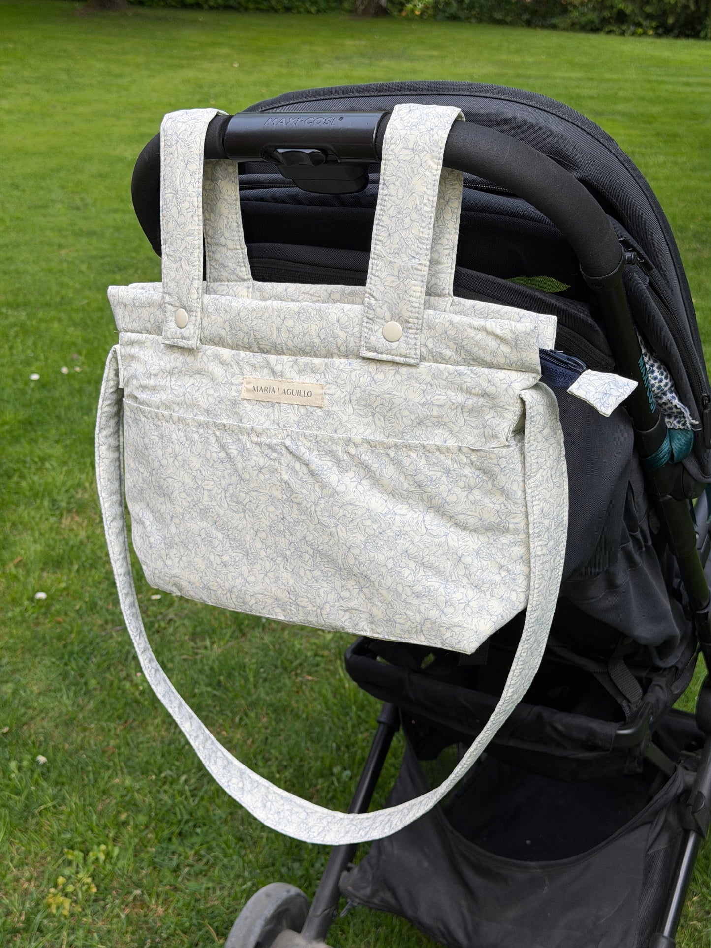 Bolso de carrito PEQUEÑO FLORES AZULES