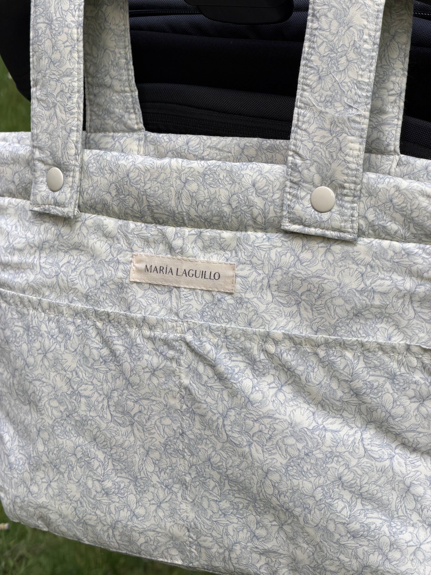 Bolso de carrito PEQUEÑO FLORES AZULES