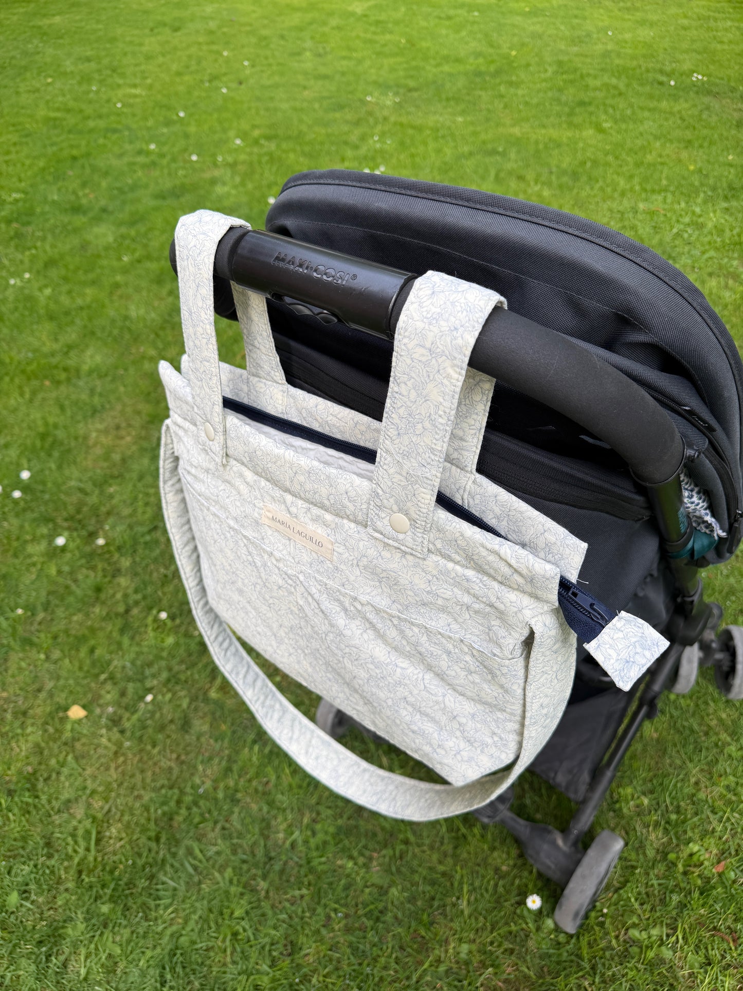 Bolso de carrito PEQUEÑO FLORES AZULES