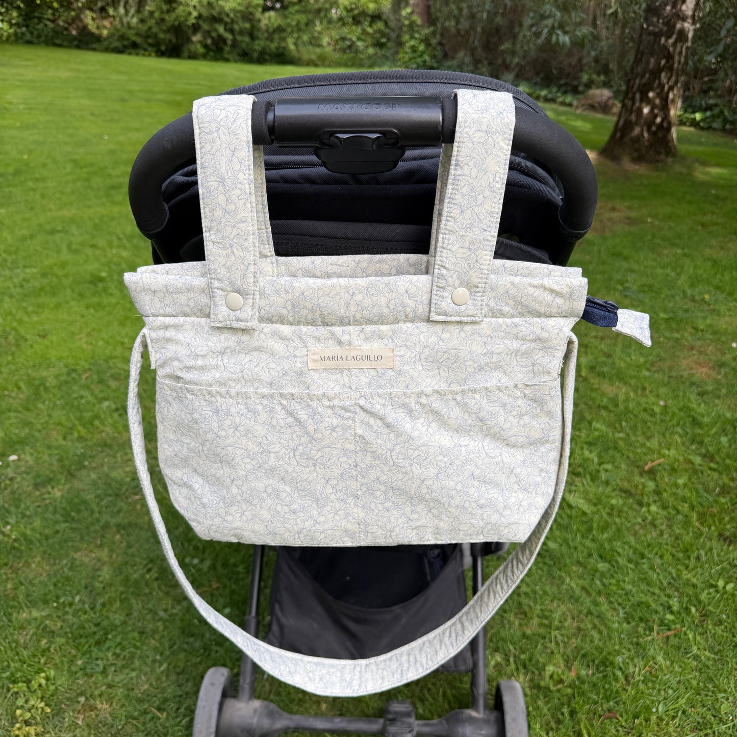 Bolso de carrito PEQUEÑO FLORES AZULES