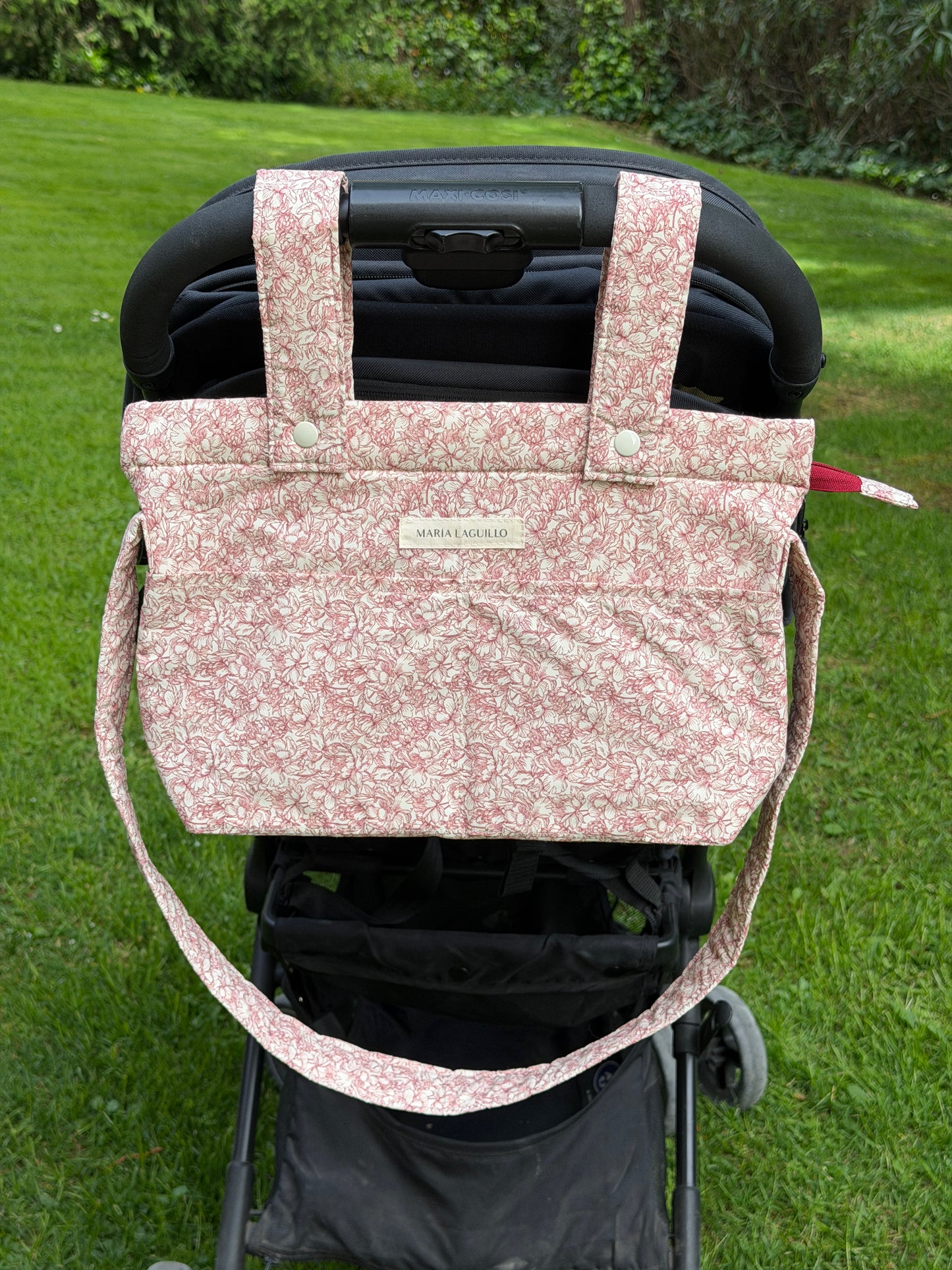 Bolso de carrito PEQUEÑO FLORES ROJAS