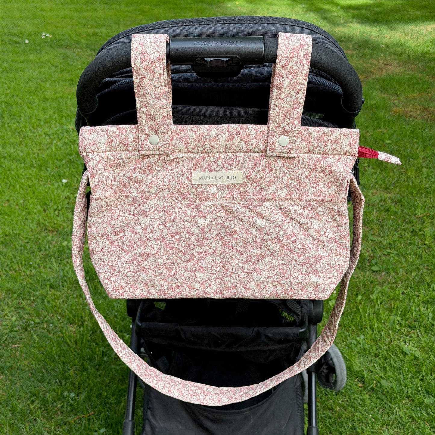 Bolso de carrito PEQUEÑO FLORES ROJAS