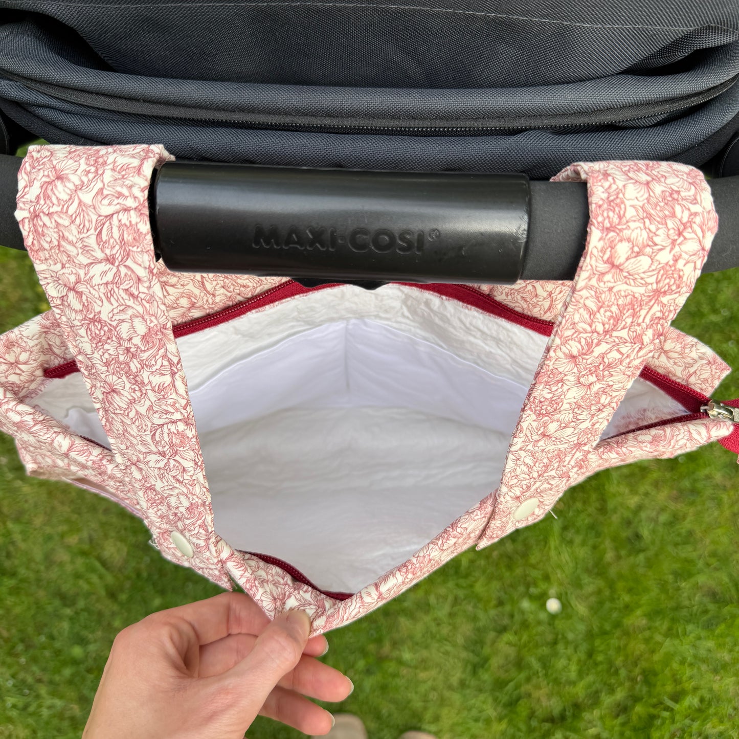 Bolso de carrito PEQUEÑO FLORES ROJAS