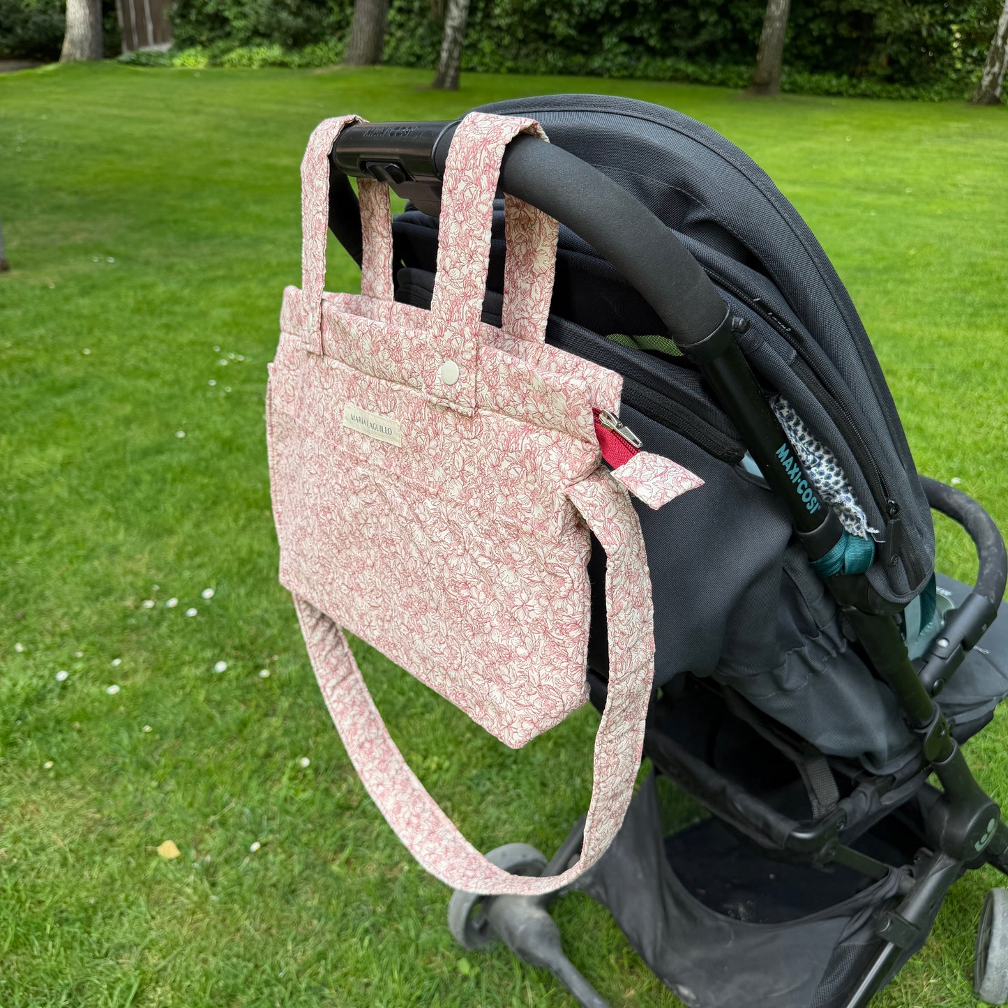 Bolso de carrito PEQUEÑO FLORES ROJAS