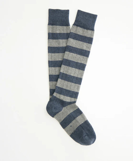Calcetines largos RAYAS AZULES Y GRISES