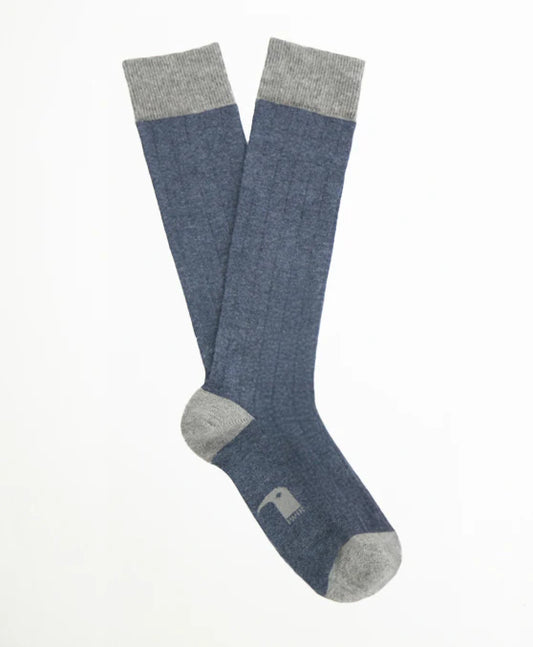 Calcetines largos CANALÉ AZULES Y GRISES