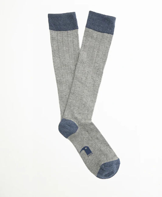 Calcetines largos CANALÉ GRISES Y AZULES