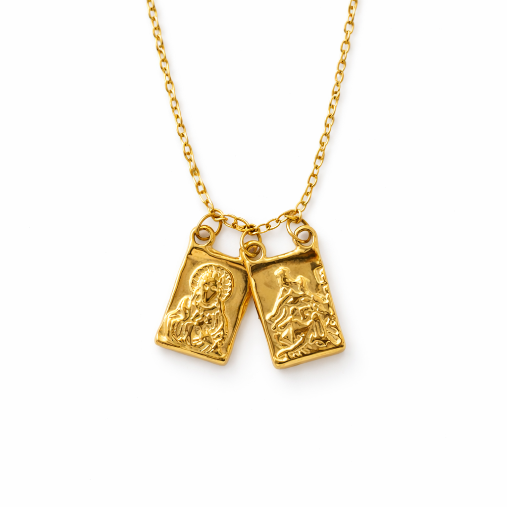 Collar ESCAPULARIO DOBLE DORADO