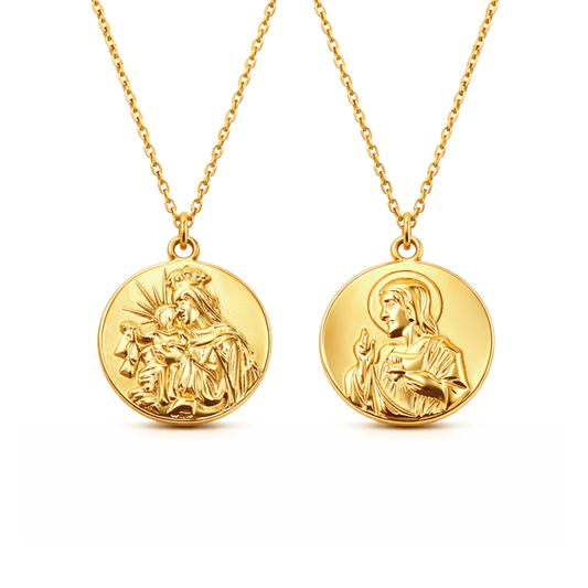 Collar ESCAPULARIO VIRGEN DEL CARMEN DORADO