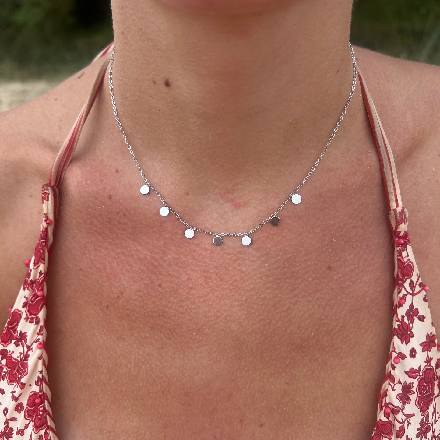 Collar LUNARES PLATEADO