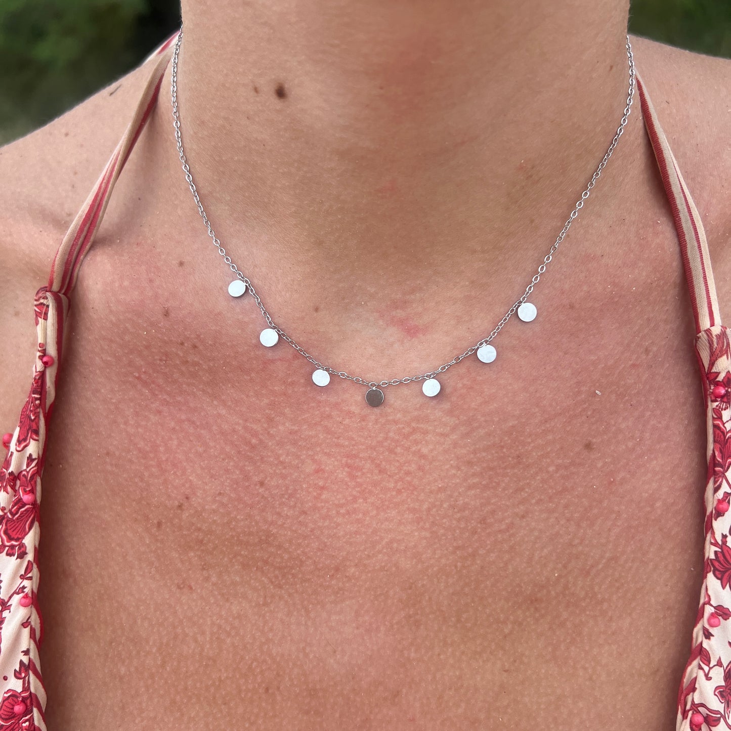 Collar LUNARES PLATEADO