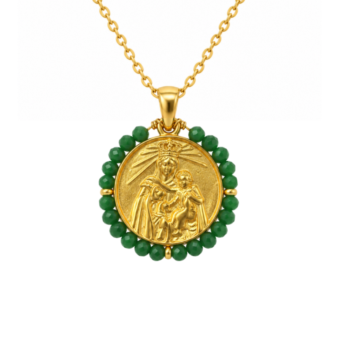 Collar VIRGEN DEL CARMEN ESMERALDA