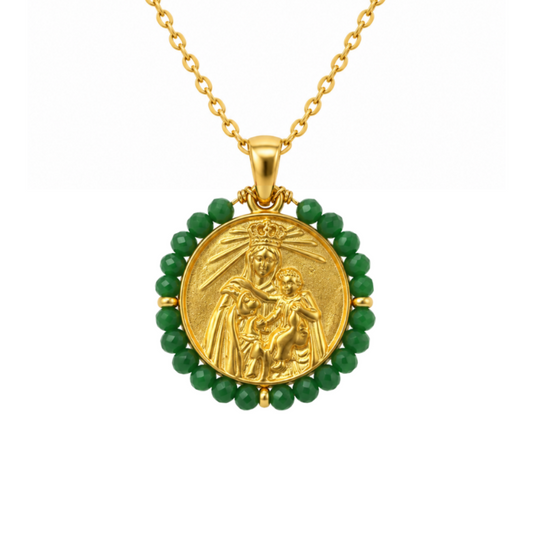 Collar VIRGEN DEL CARMEN ESMERALDA