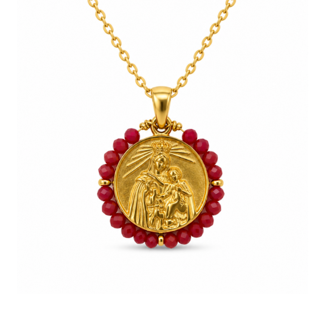 Collar VIRGEN DEL CARMEN GRANATE