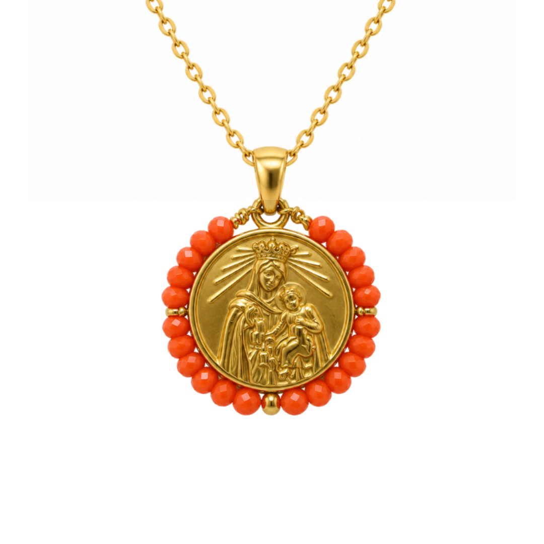 Collar VIRGEN DEL CARMEN NARANJA