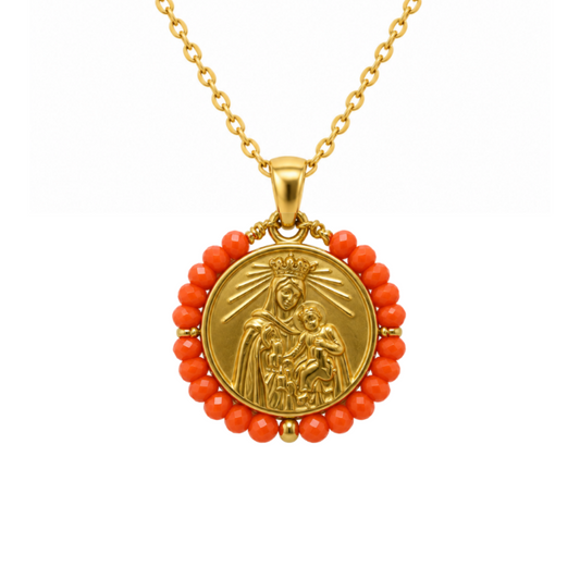 Collar VIRGEN DEL CARMEN NARANJA