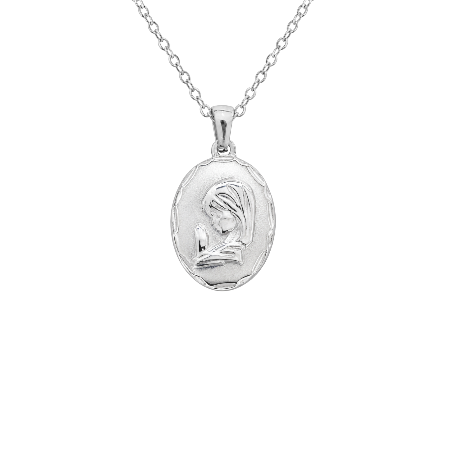Collar VIRGEN NIÑA PLATEADO