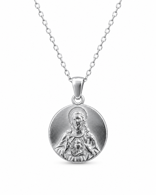 Collar SAGRADO CORAZÓN DE JESÚS PLATEADO