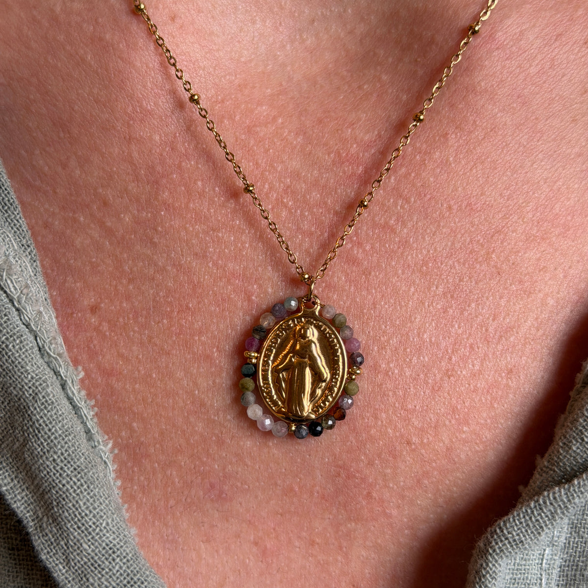 Collar VIRGEN TURMALINAS