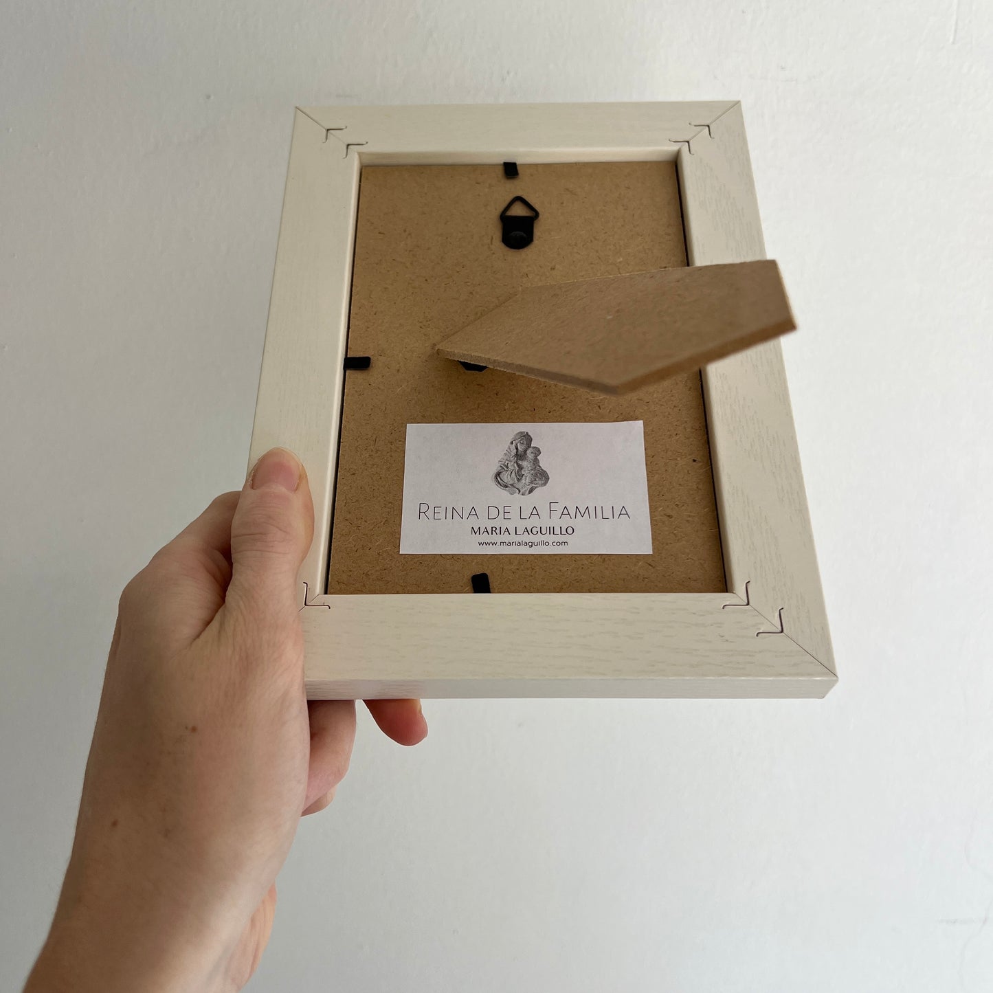 PRE-VENTA Cuadro Virgen de la Familia - Vichy beige (marco madera) | Se enviará el miércoles 10 de diciembre