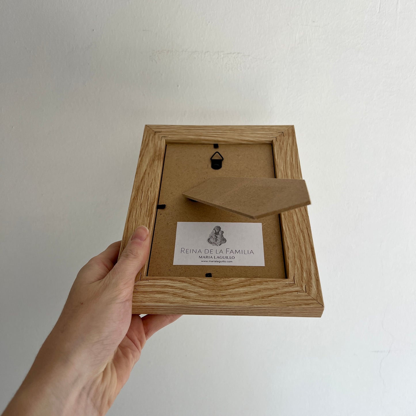 PRE-VENTA Cuadro Virgen de la Familia - Flores rosas y amarillas (marco madera) | Se enviará el miércoles 10 de diciembre